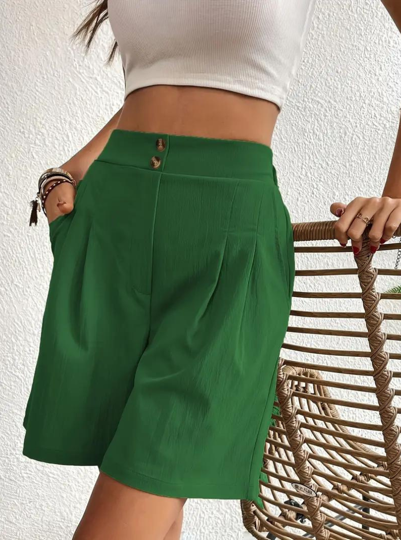 Damen Shorts – Hochtailliert, Bundfalten, mit Taschen-82558-07bbe6f6-de12-4d8b-850c-68b005a5e88a