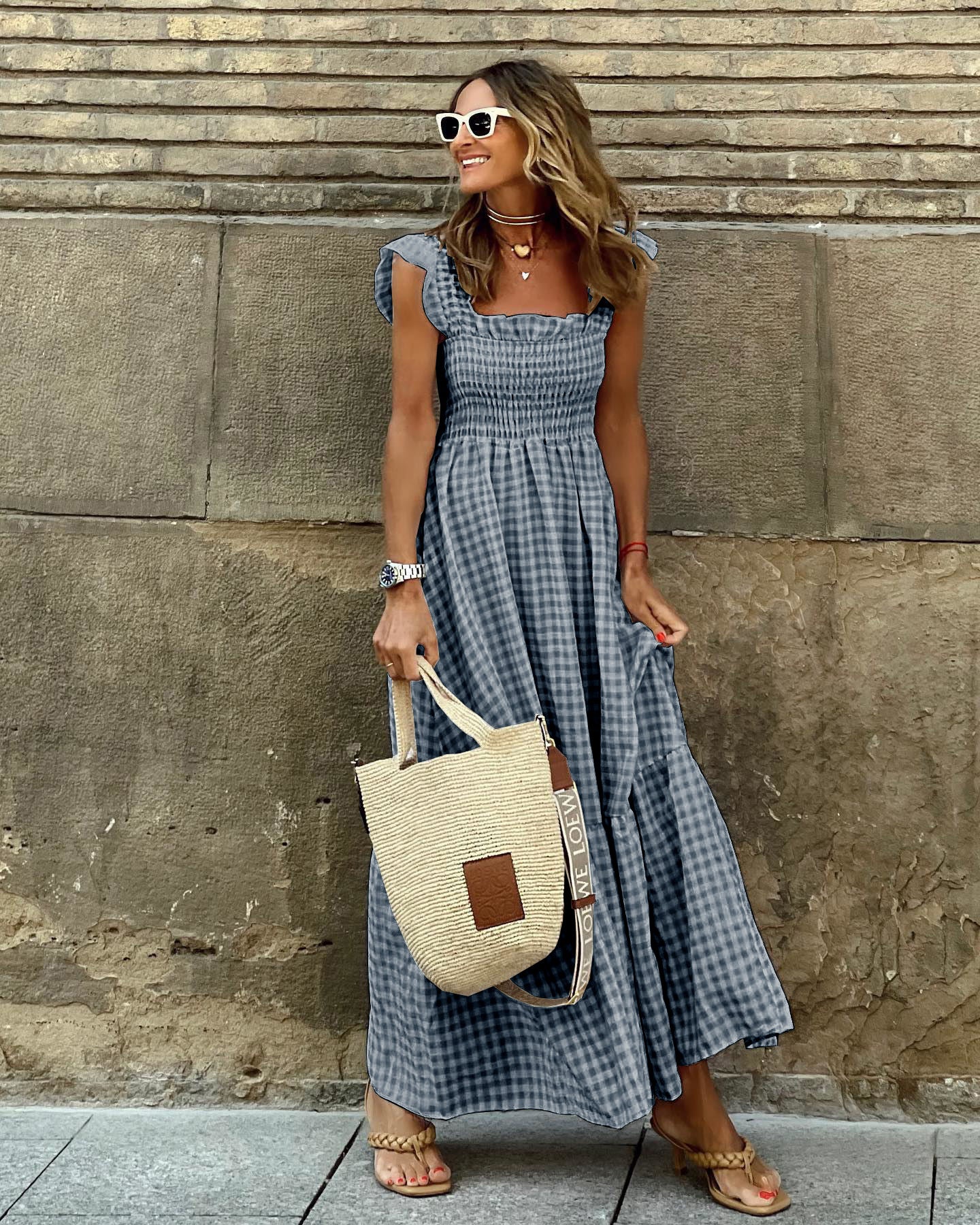 Christine | Elegant Sleeve Smocked Maxi Dress - Image 5