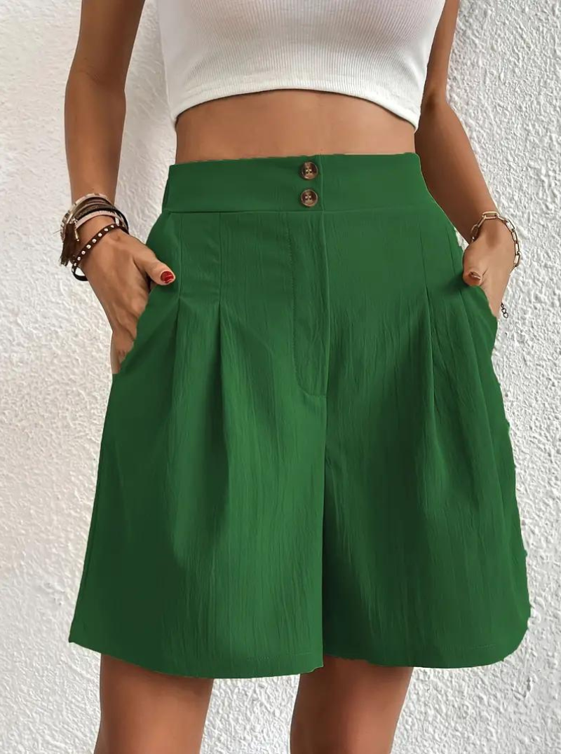 Damen Shorts – Hochtailliert, Bundfalten, mit Taschen-82558-11597f8a-eb56-40e0-ab78-6c8043ad3701