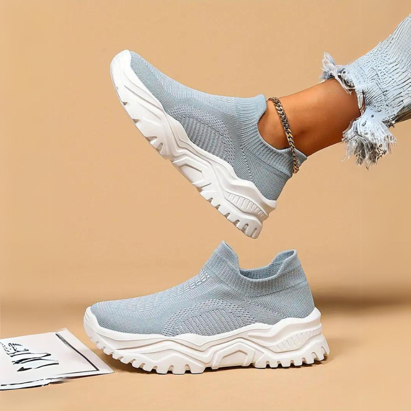 Atmungsaktive Slip-On Strick Sneaker