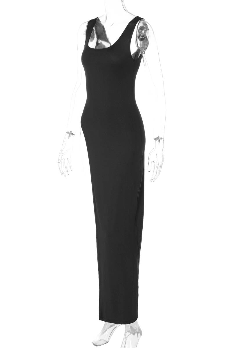 Minimalistisches Kleid/Top mit Schlitz-Detail