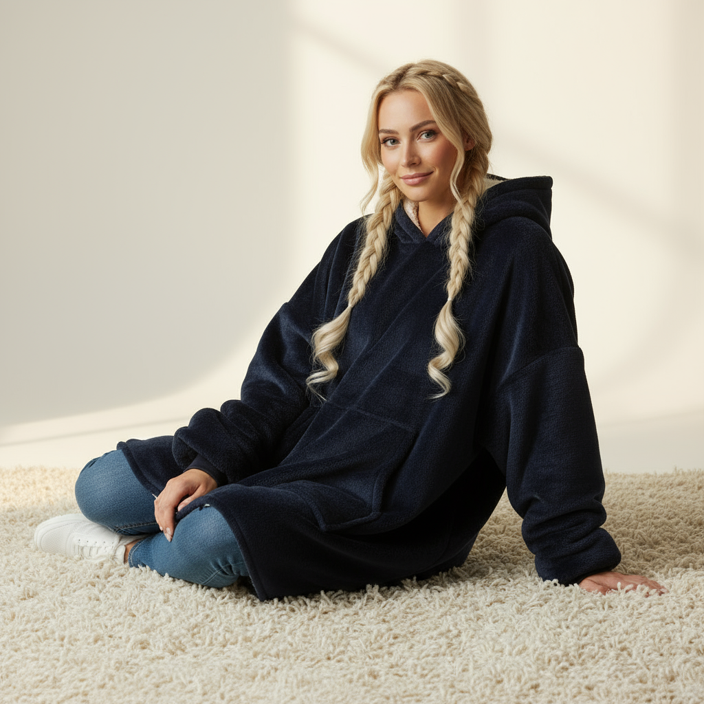 Zeitlose Navy Überziehh hoodie für Höchsten Komfort