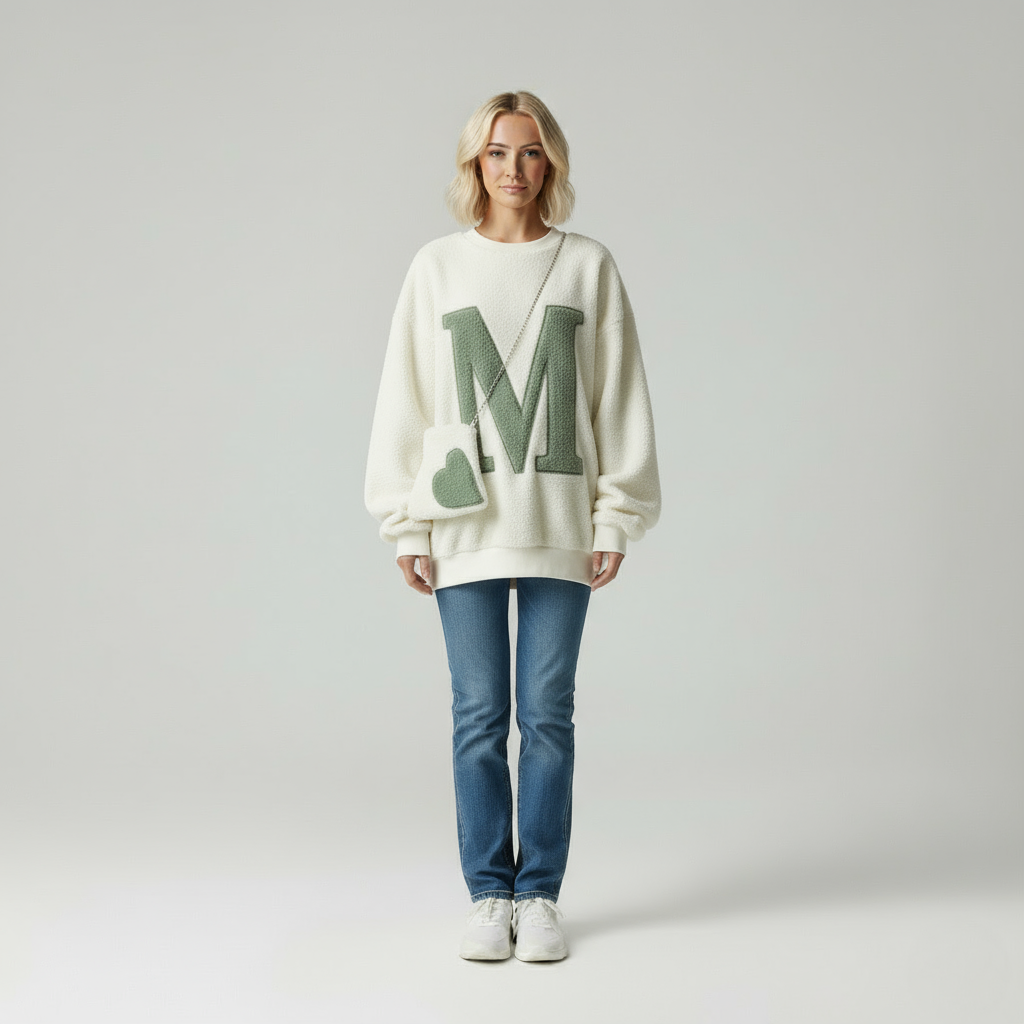 Teddy-Sweatshirt mit Charakter | Zeitlose Qualität