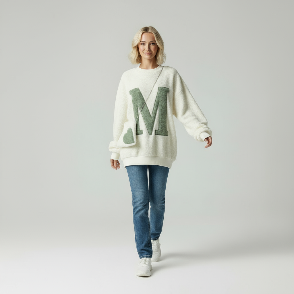 Teddy-Sweatshirt mit Charakter | Zeitlose Qualität