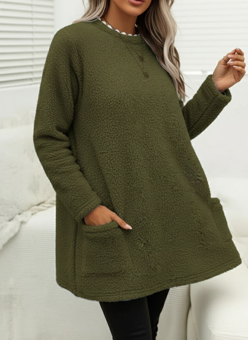 Remie Gemütlicher Fleece Oversized Pullover
