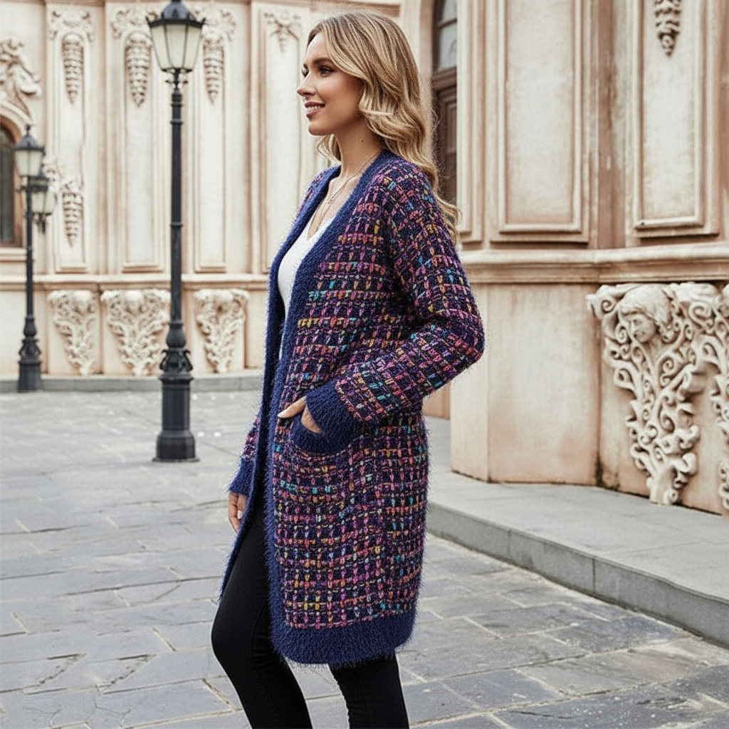 Zeitloser Melange Cardigan in Eleganter Strickqualität