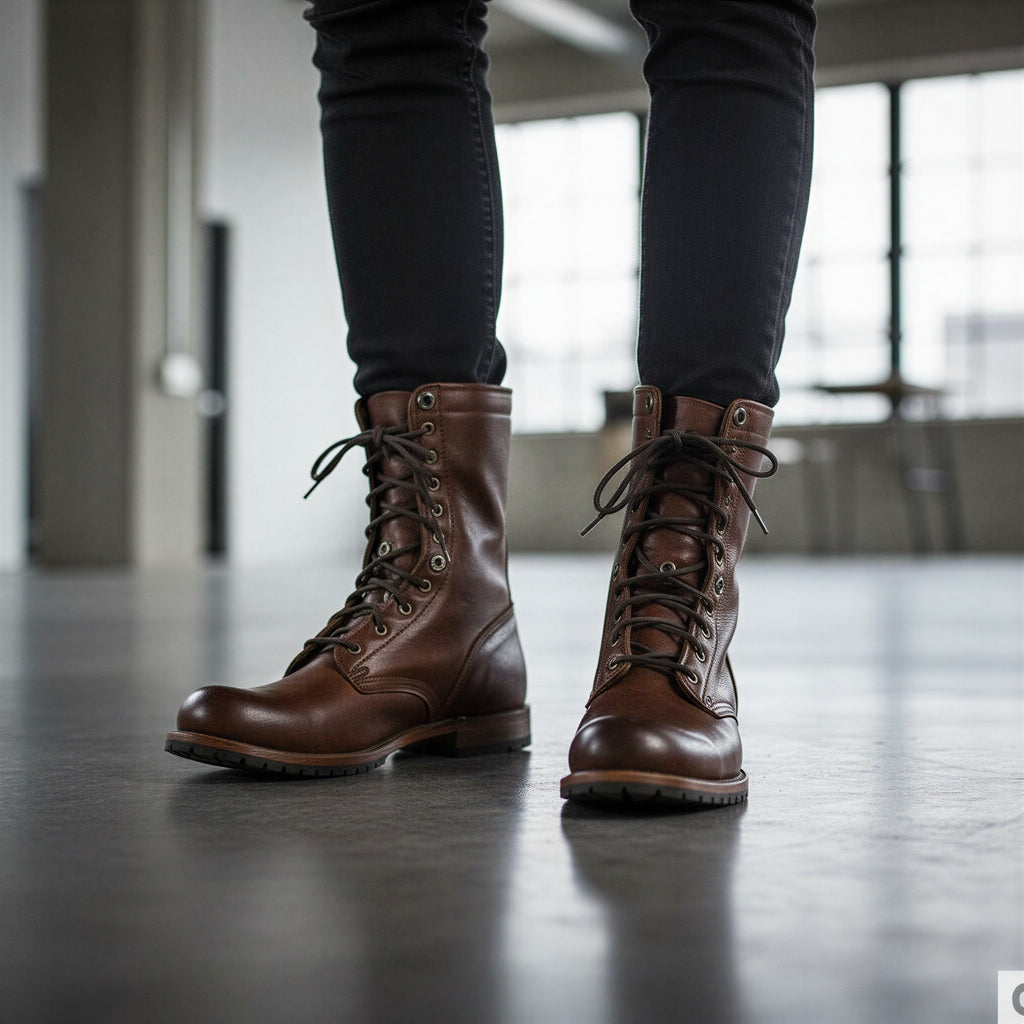 Robuste Lederstiefel | Mid-Calf Design | Lässiger Begleiter