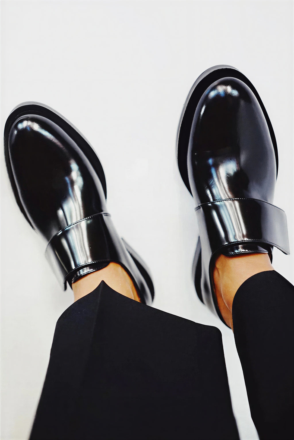 Lackleder Loafer | Auffälliger Riemen | Smart Casual