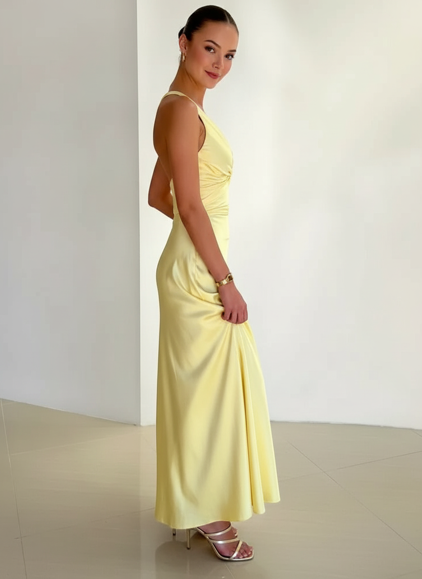 Maxikleid | Kreuzträger & Taillen-Schleife | Sommer