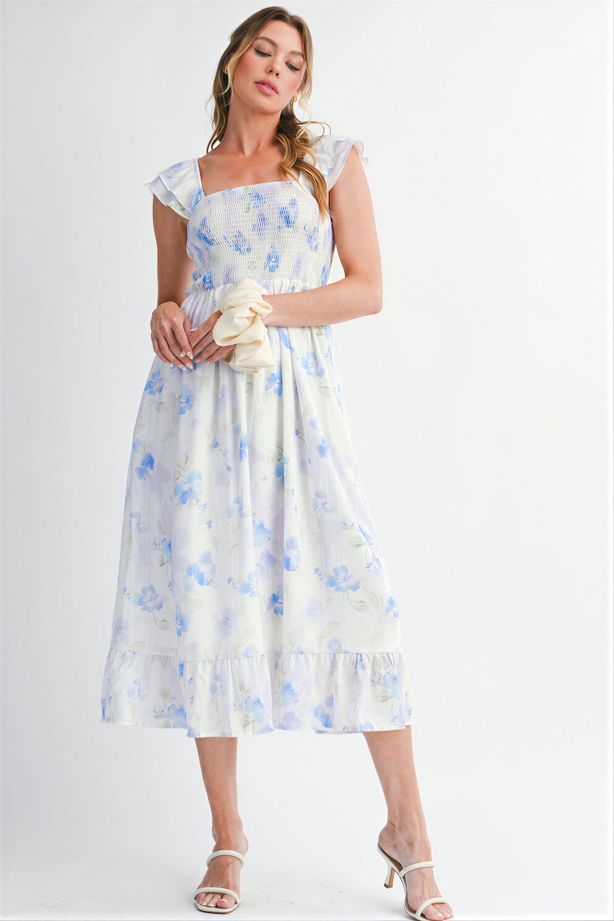 Kleid | Gestepptes Oberteil und Blumenmuster | Frühling/Sommer