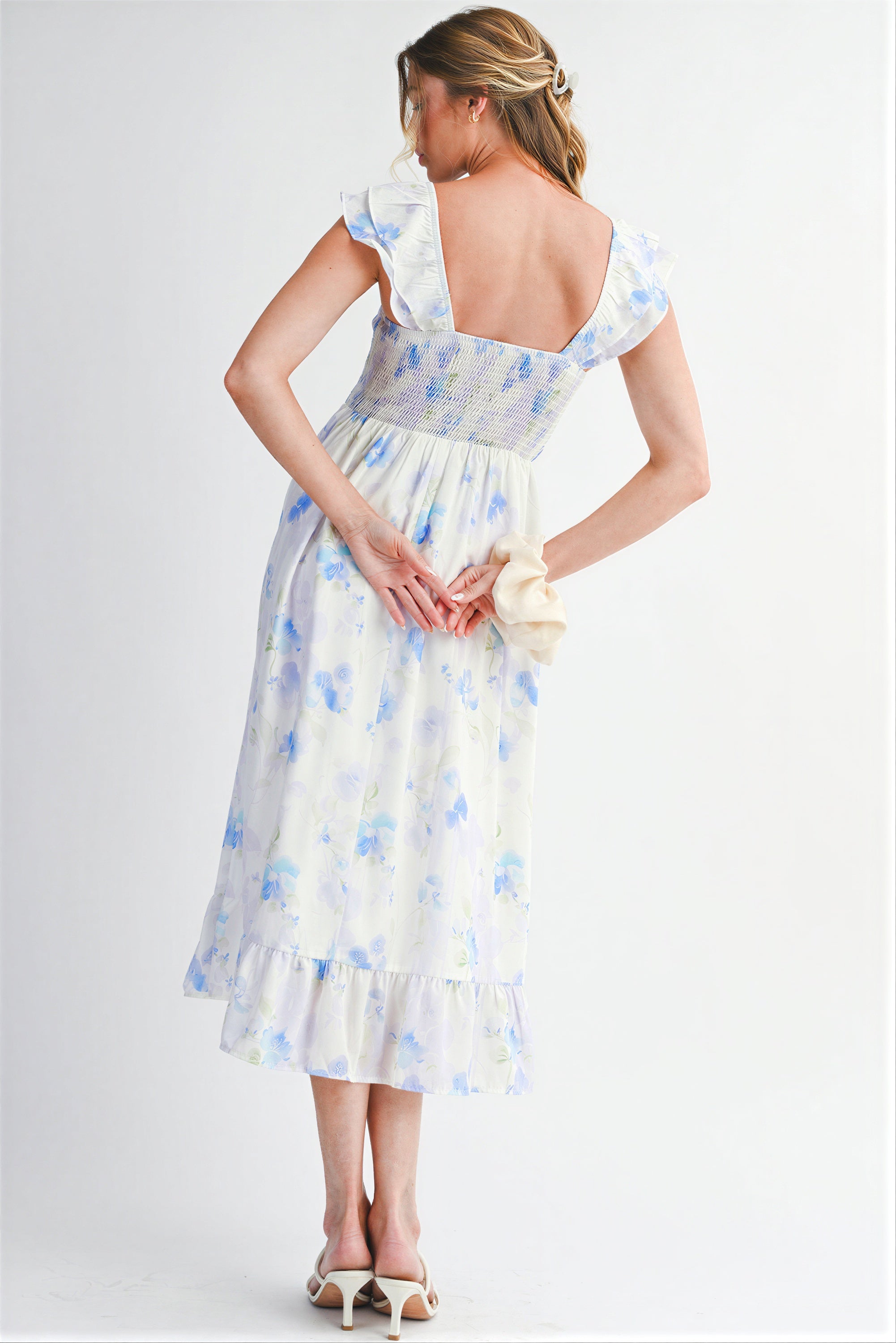 Kleid | Gestepptes Oberteil und Blumenmuster | Frühling/Sommer