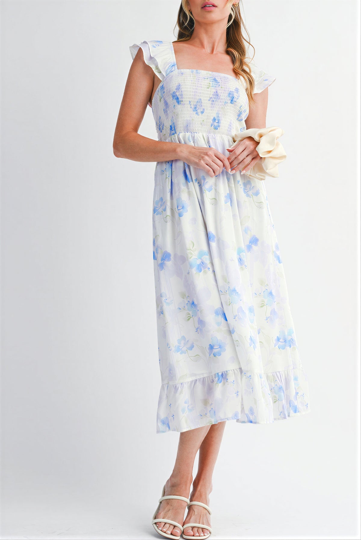 Kleid | Gestepptes Oberteil und Blumenmuster | Frühling/Sommer