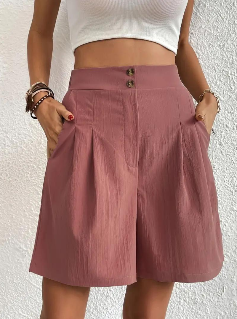 Damen Shorts – Hochtailliert, Bundfalten, mit Taschen-82558-253c3e4a-40a9-40eb-ba92-a5806ab7a510
