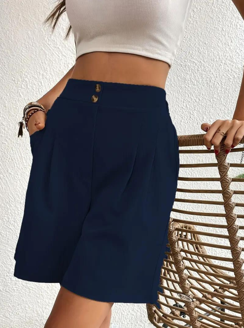 Damen Shorts – Hochtailliert, Bundfalten, mit Taschen-82558-2bc6c582-403e-418e-94f2-c5c0d461ca22