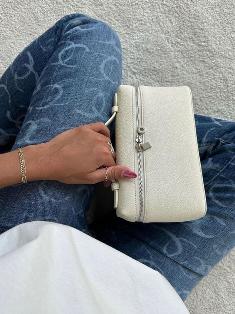 Strukturierte Handtasche mit Top-Griff