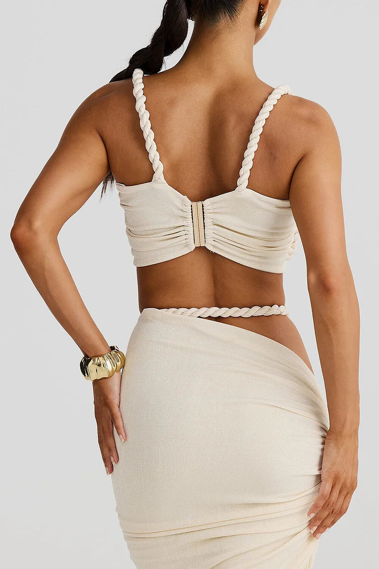 Damen Zweiteiler – Seil-Details, Asymmetrisch Drapierter Rock-83582-33348830-f608-4f93-b740-307c0a541e4e
