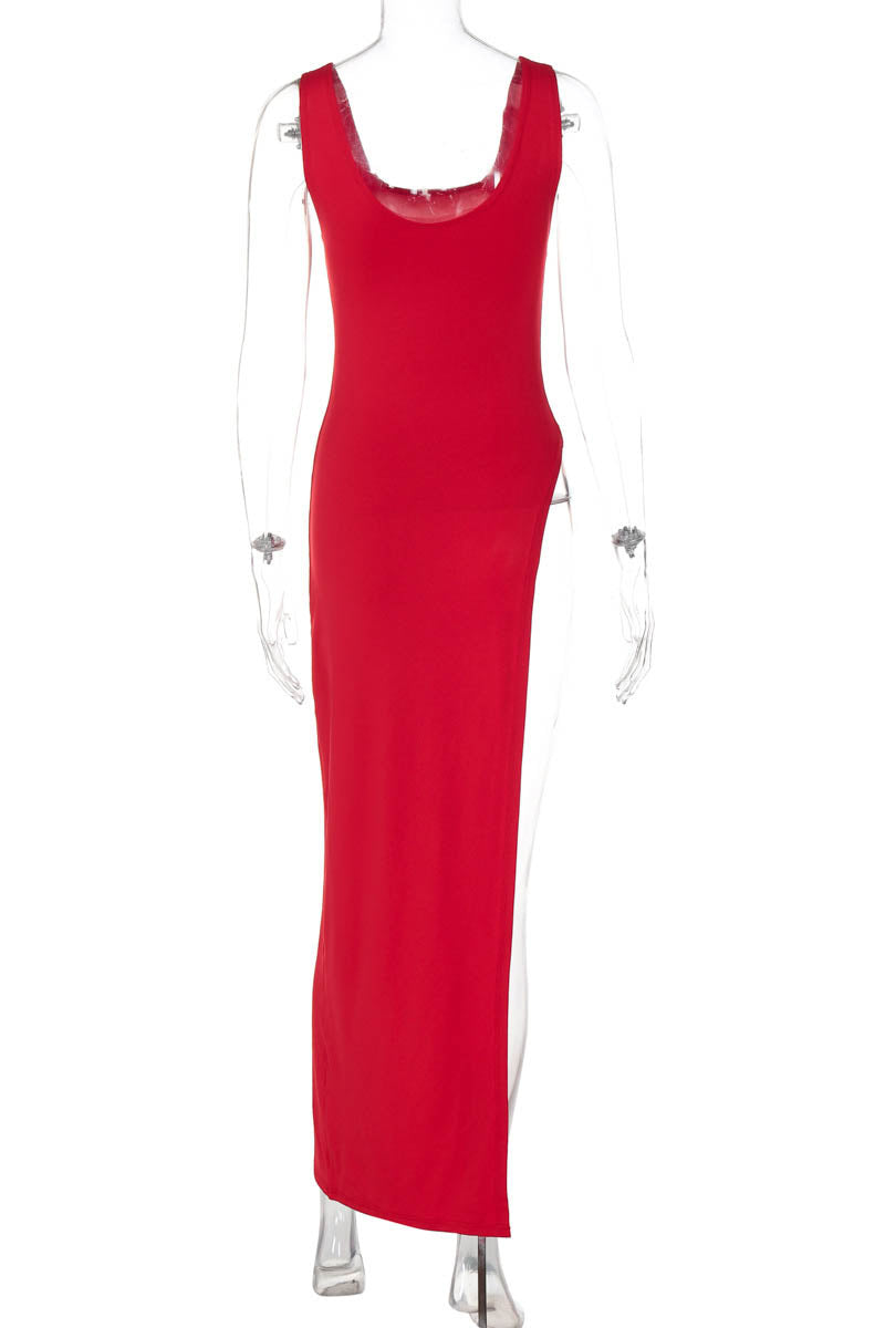 Minimalistisches Kleid/Top mit Schlitz-Detail