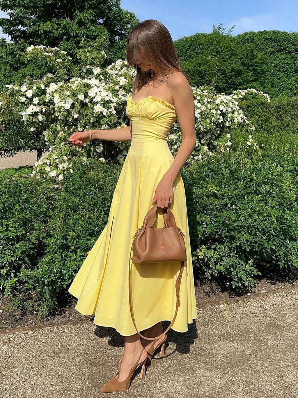 Sommerliches Kleid mit A-Linien-Schnitt