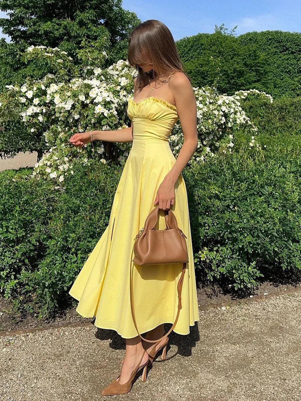 Sommerliches Kleid mit A-Linien-Schnitt