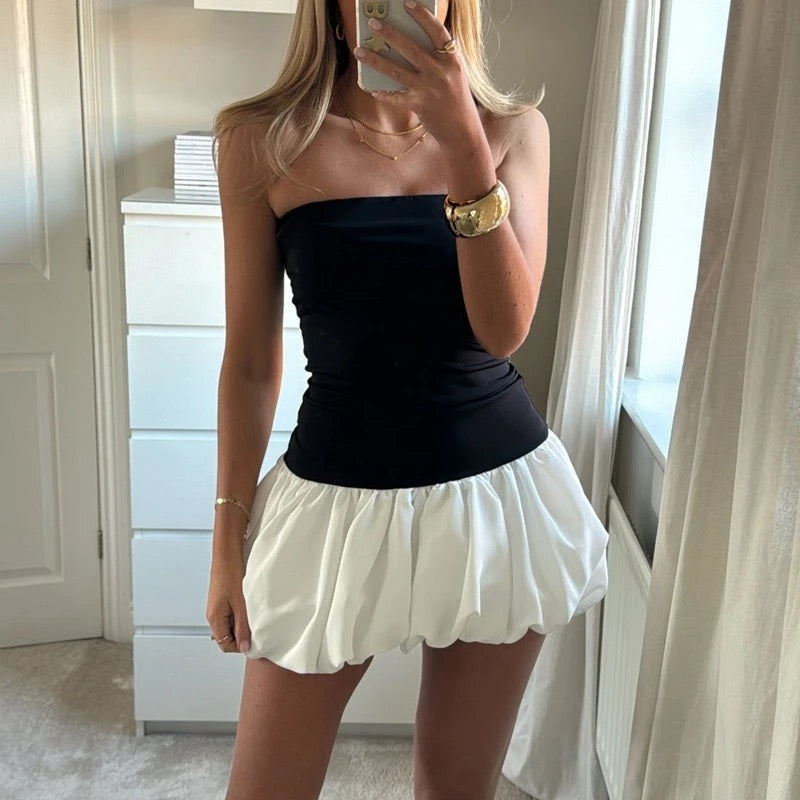 Verspieltes Minikleid mit Bubble-Rock