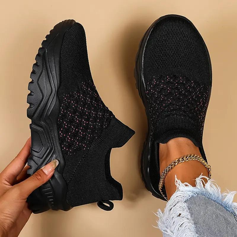 Atmungsaktive Slip-On Strick Sneaker