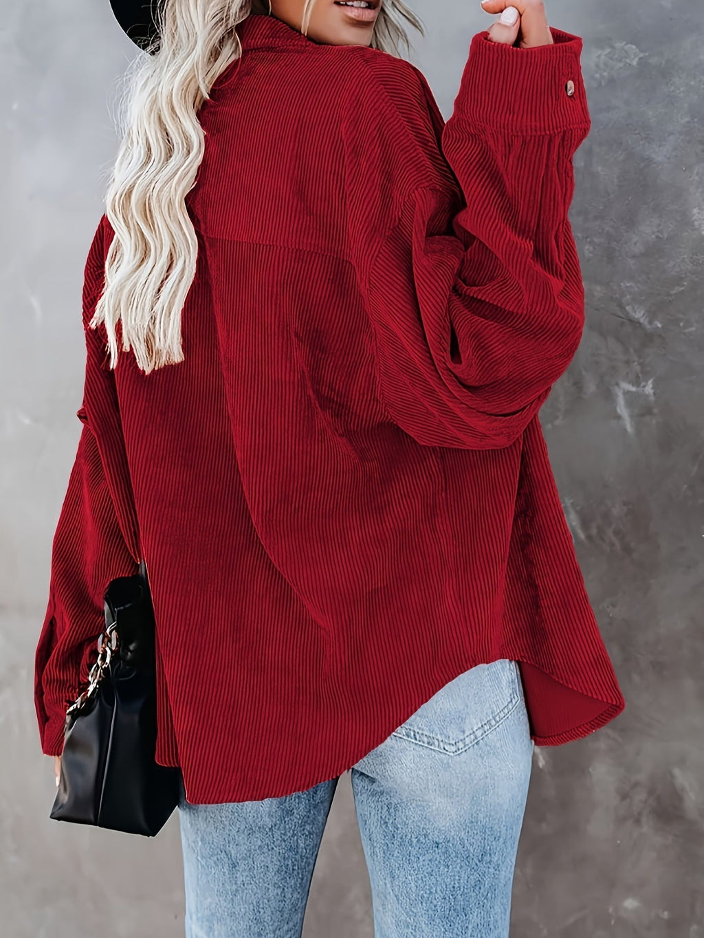 Lässige Hemdjacke mit Knopfleiste