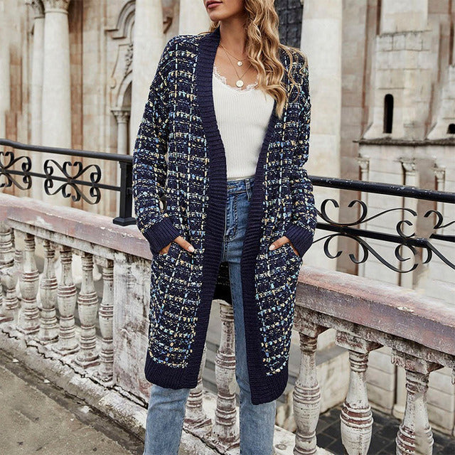 Zeitloser Melange Cardigan in Eleganter Strickqualität
