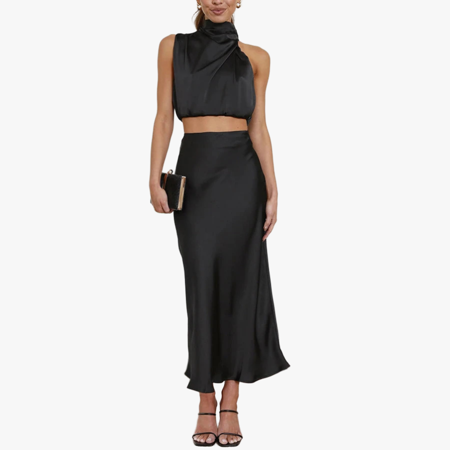 Elegantes Maxikleid mit Haltertop