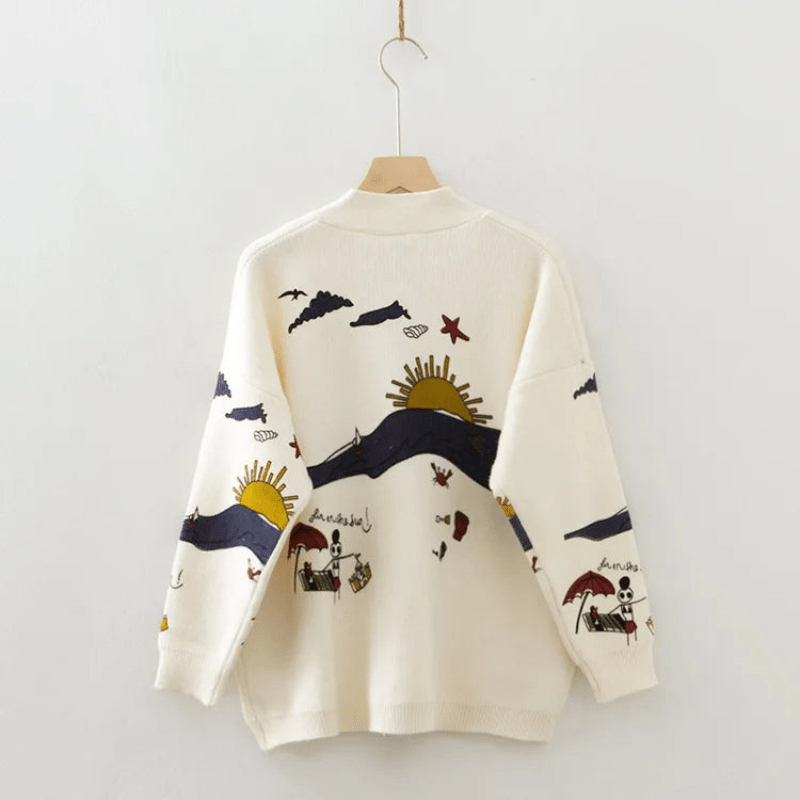 Verspielter Oversized Cardigan