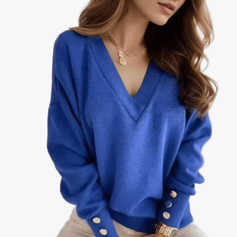 Chic Oversized Top mit V-Ausschnitt