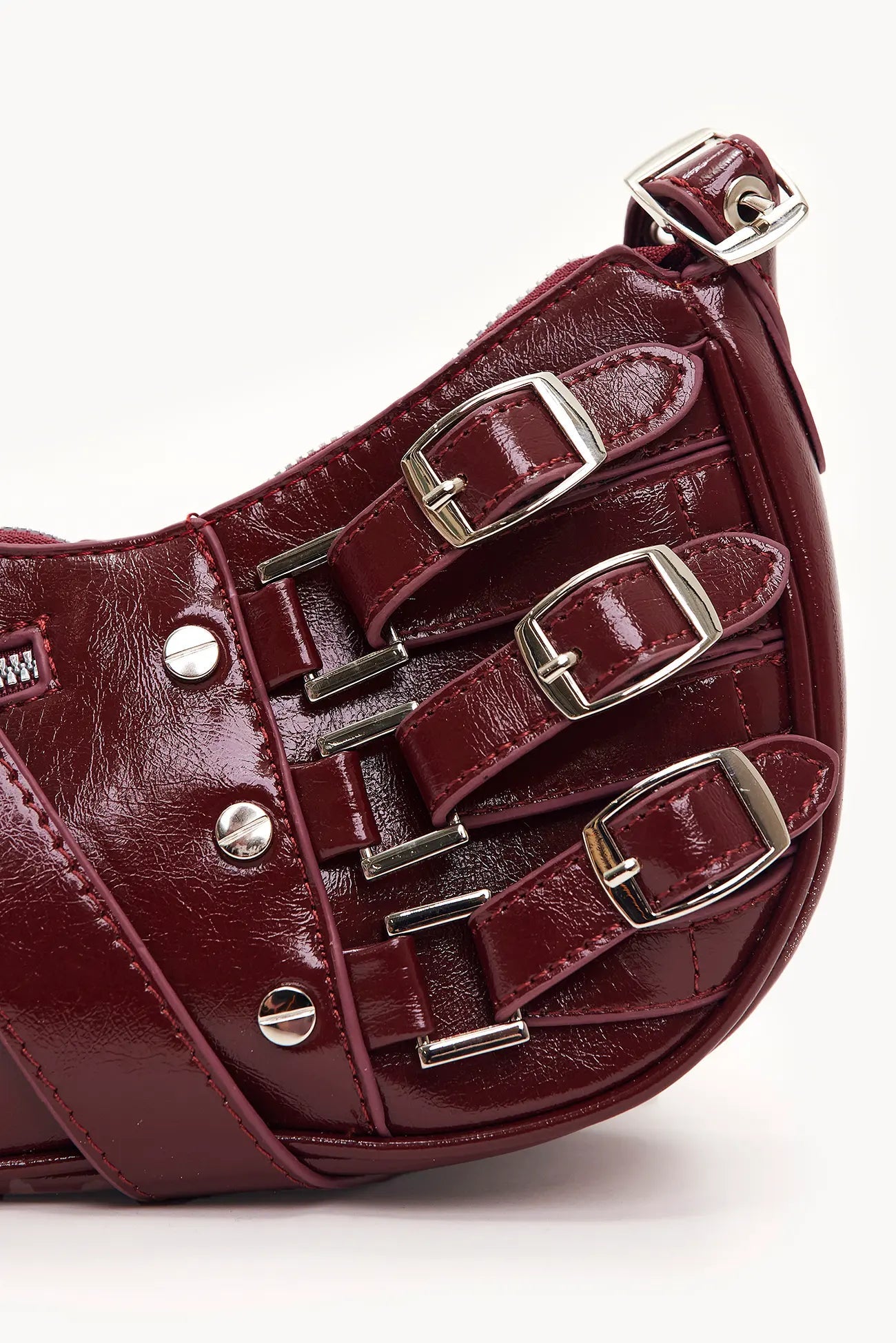 Statement Handtasche mit Schnallen Details