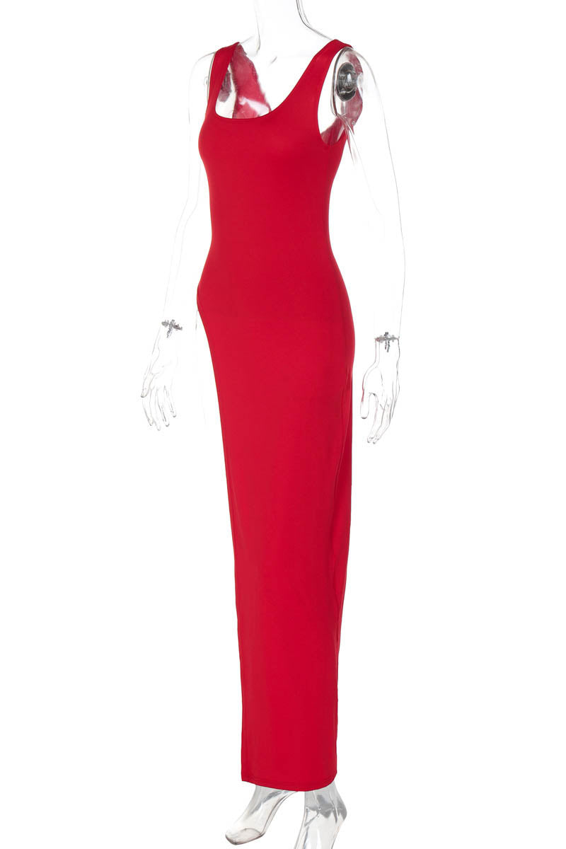 Minimalistisches Kleid/Top mit Schlitz-Detail