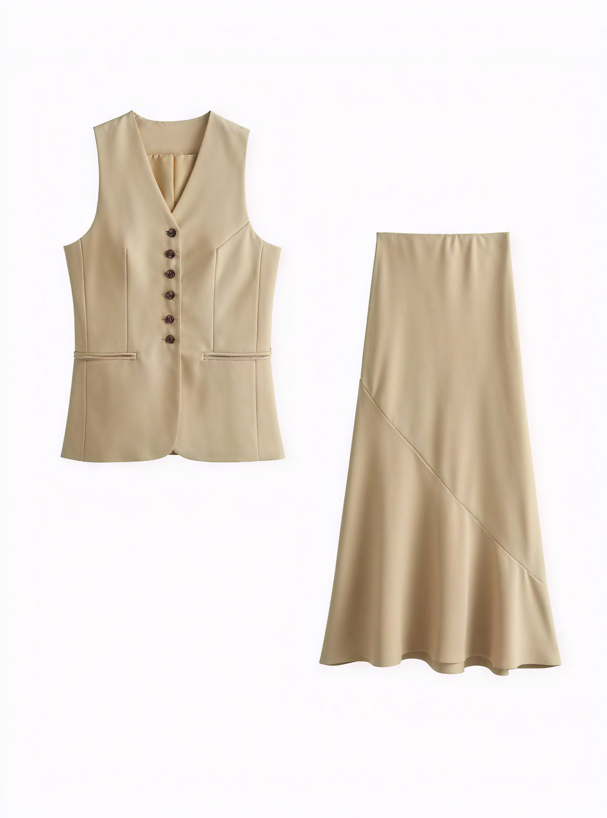 Taillierte Weste mit Zierdetails
