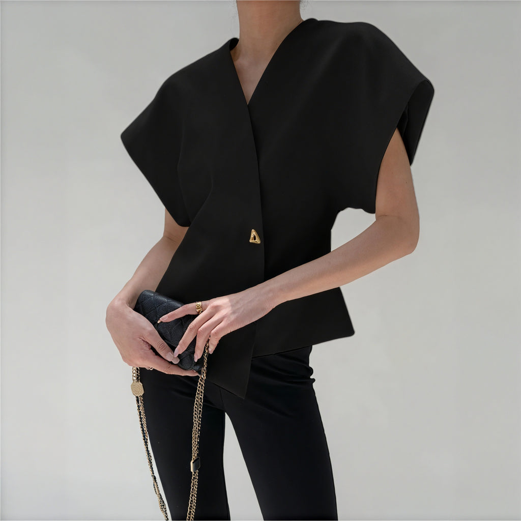Elegante Wickelbluse mit Struktur