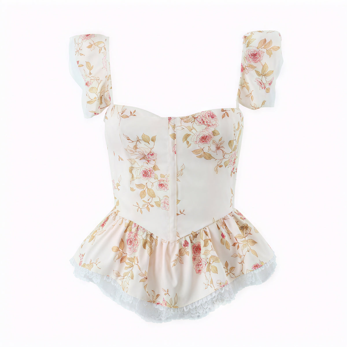 Romantisches Top mit floralem Muster