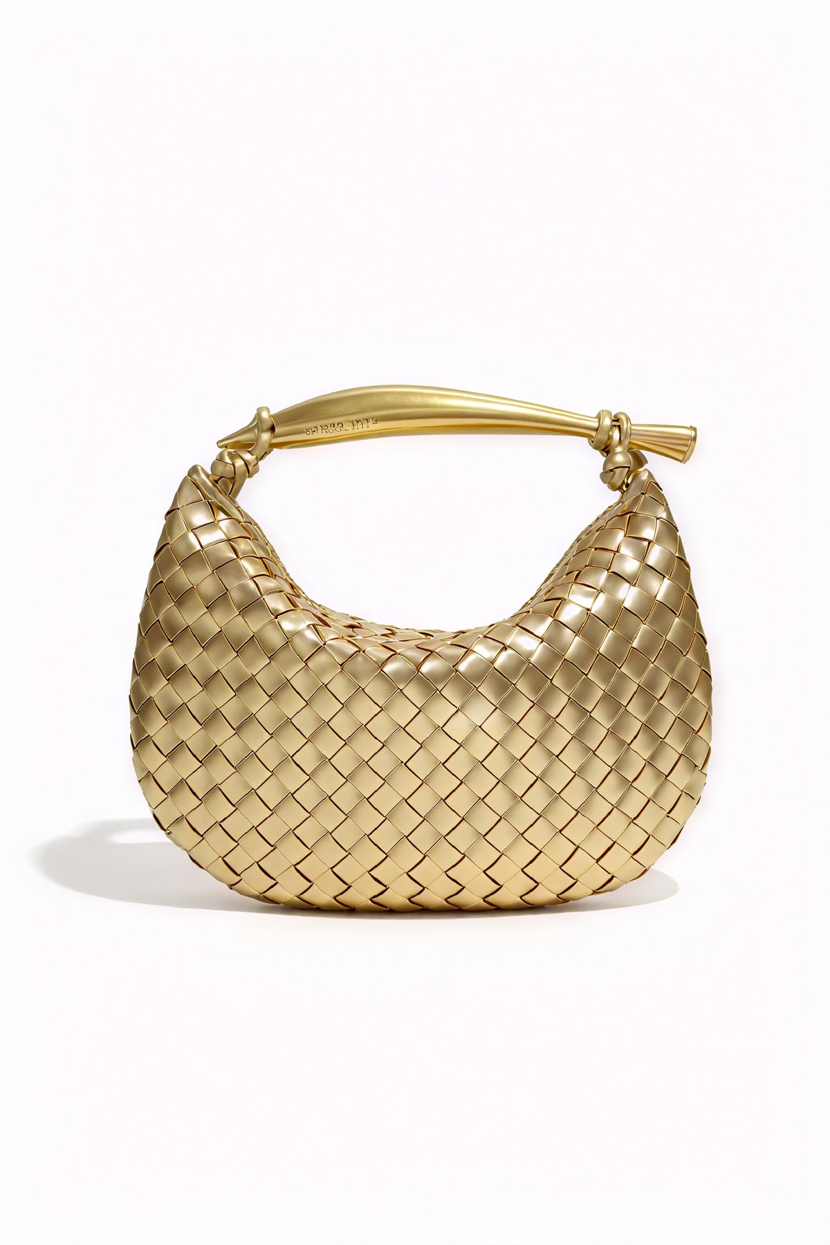 Elegante Halbmond-Tasche mit Webmuster