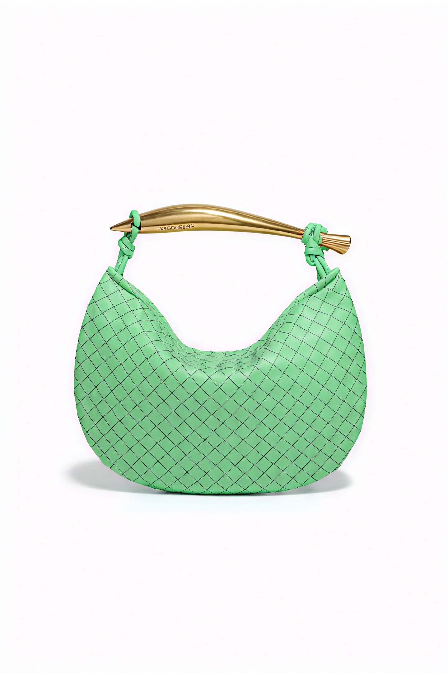 Elegante Halbmond-Tasche mit Webmuster