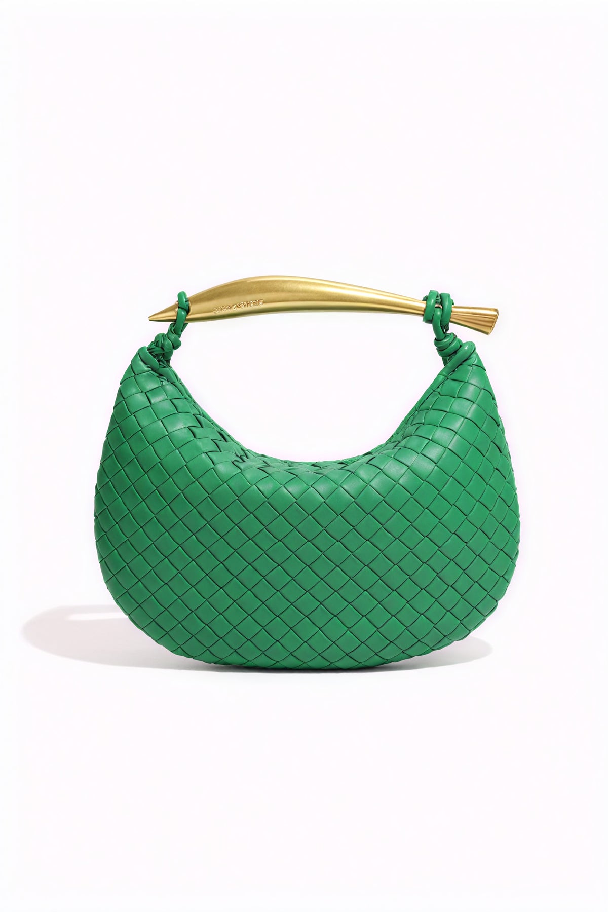 Elegante Halbmond-Tasche mit Webmuster