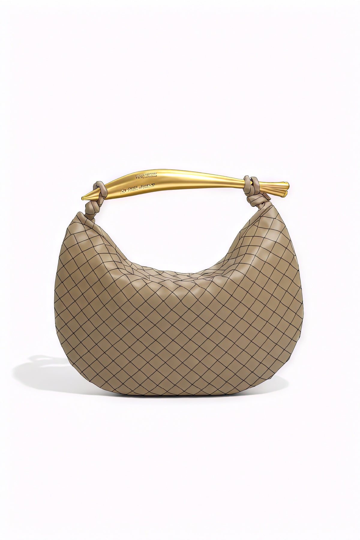 Elegante Halbmond-Tasche mit Webmuster