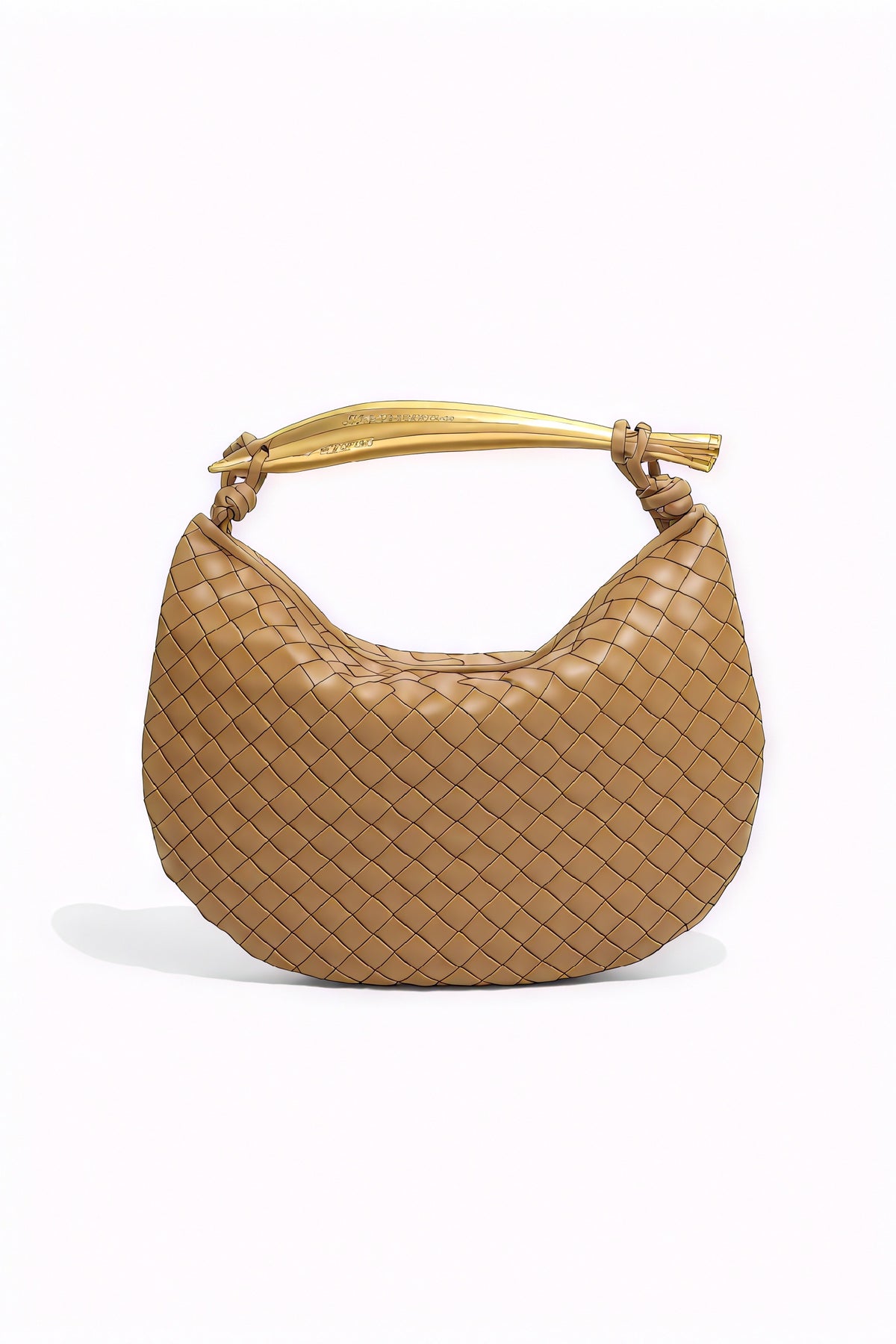Elegante Halbmond-Tasche mit Webmuster