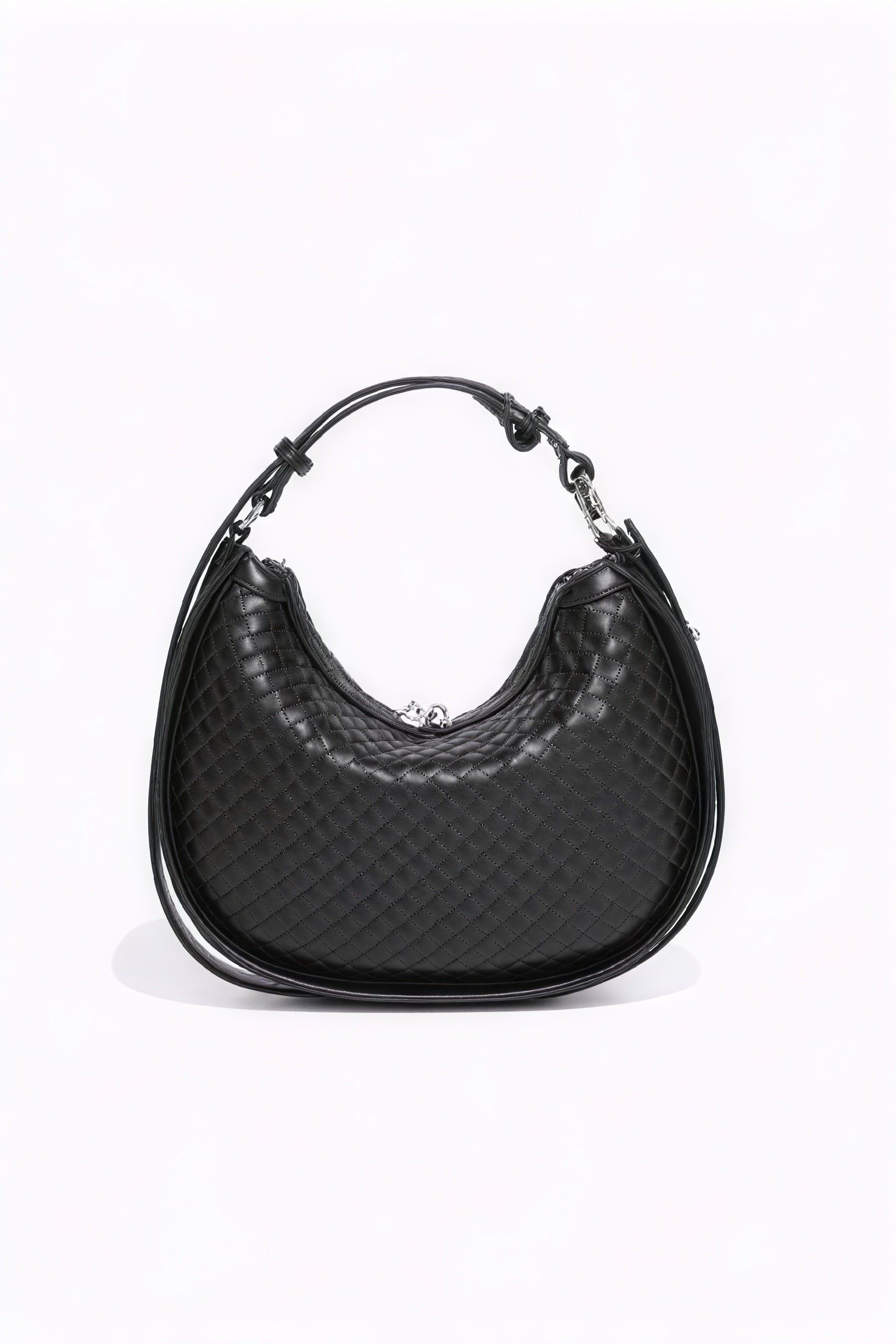 Elegante gewebte Halbmondtasche