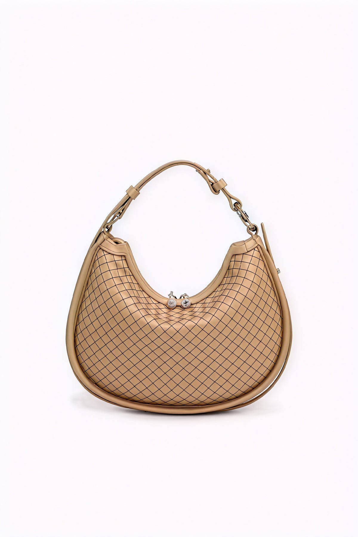 Elegante gewebte Halbmondtasche