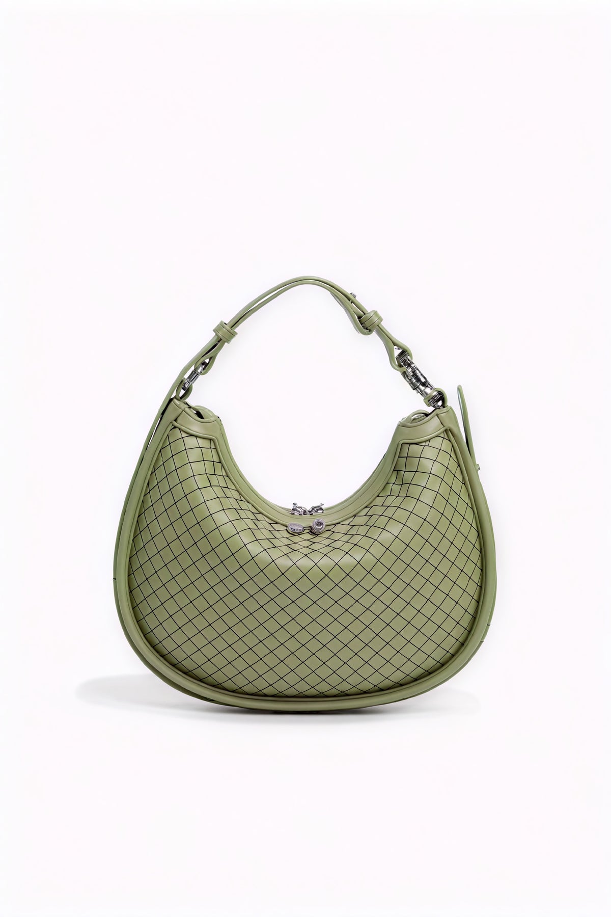 Elegante gewebte Halbmondtasche