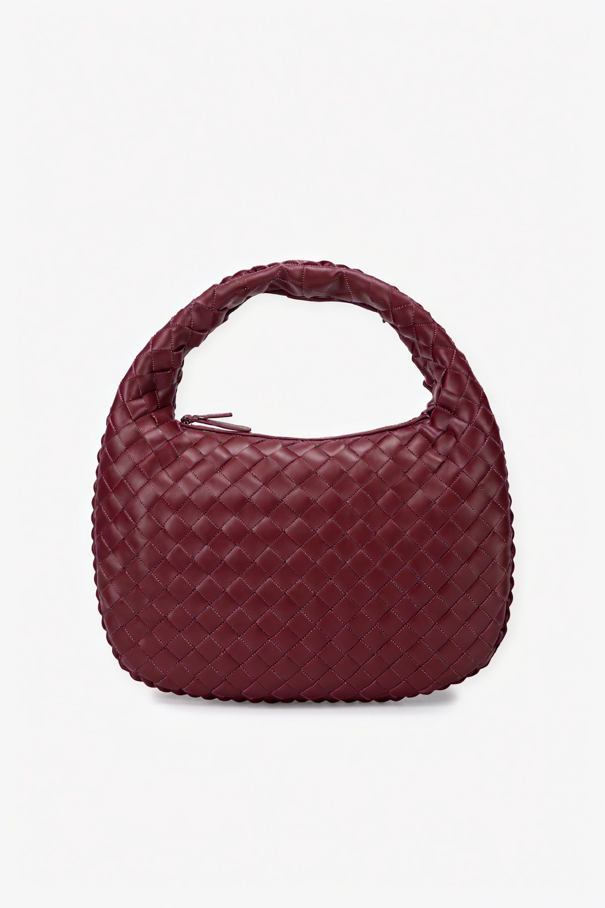 Gewebte Handtasche mit geflochtenem Griff