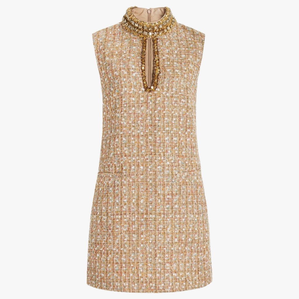 A-Linien-Kleid mit Schmuckkragen