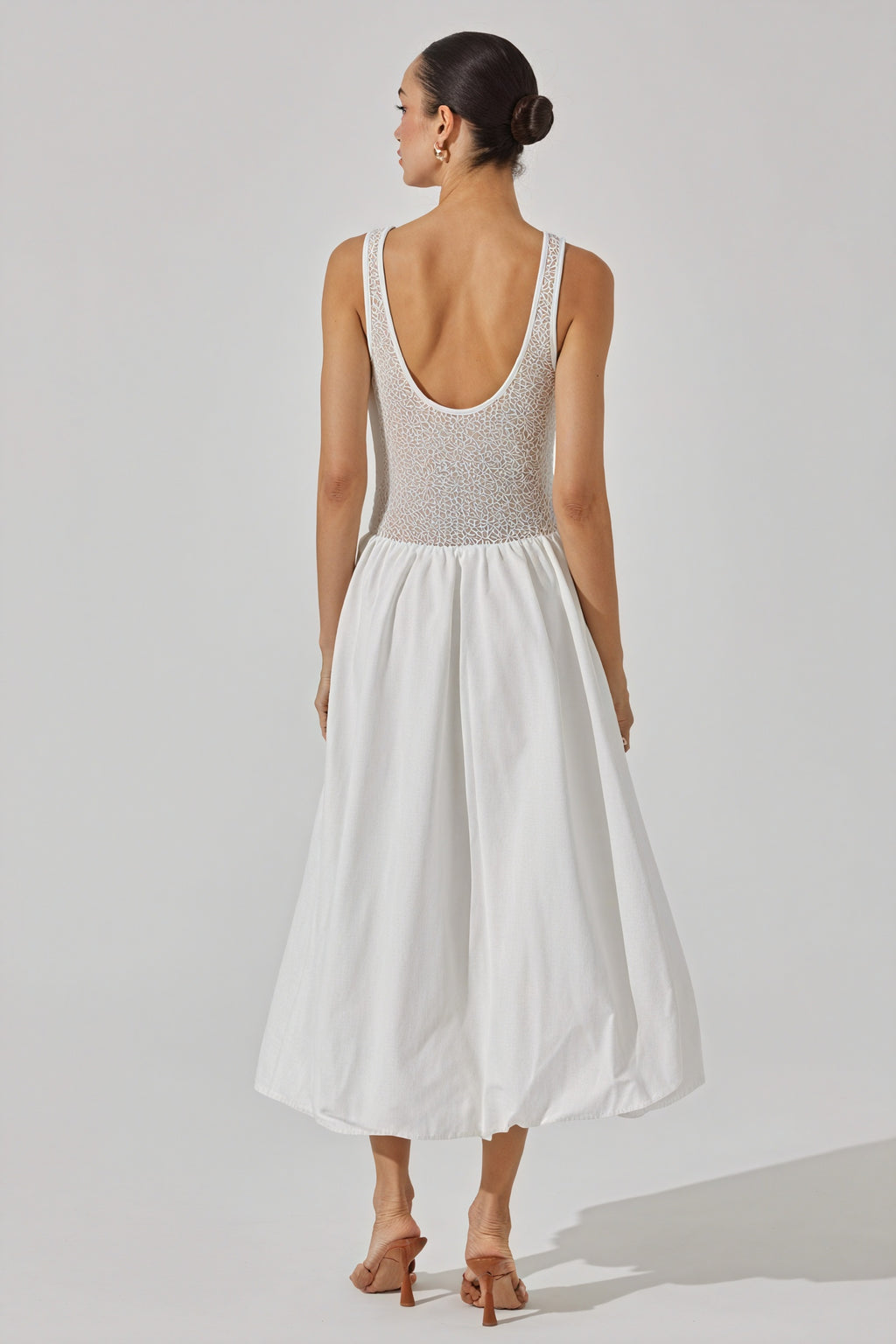 Midi-Kleid mit strukturierter Textur