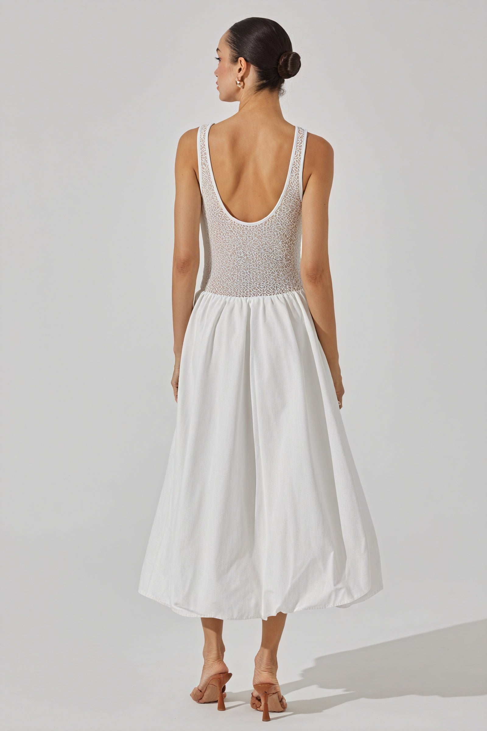 Midi-Kleid mit strukturierter Textur