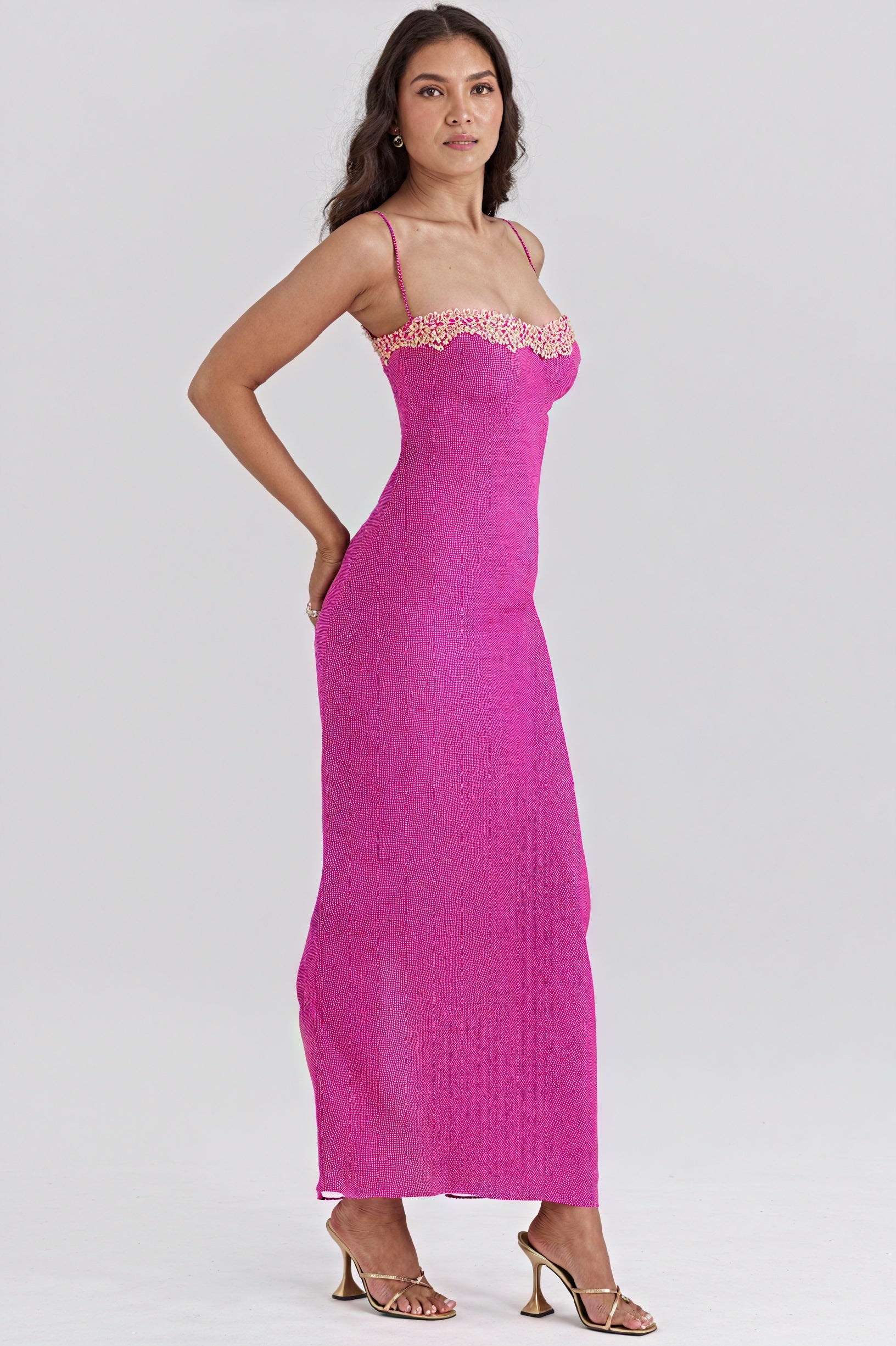 Figurbetontes Kleid mit Struktur
