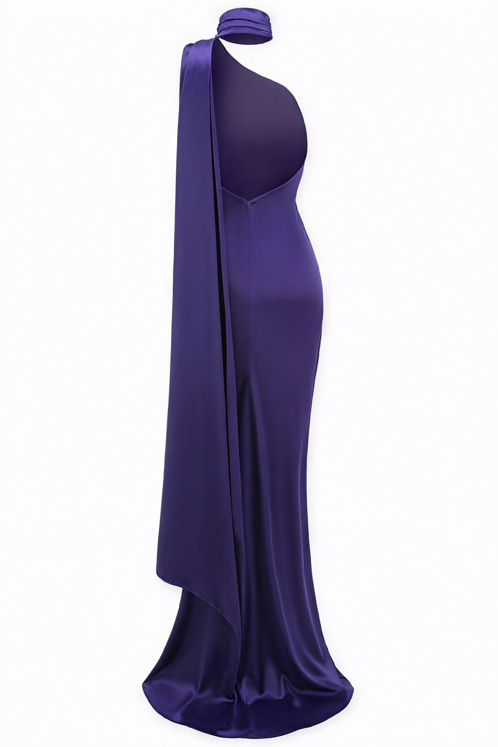 Elegantes, bodenlanges Abendkleid mit Rose
