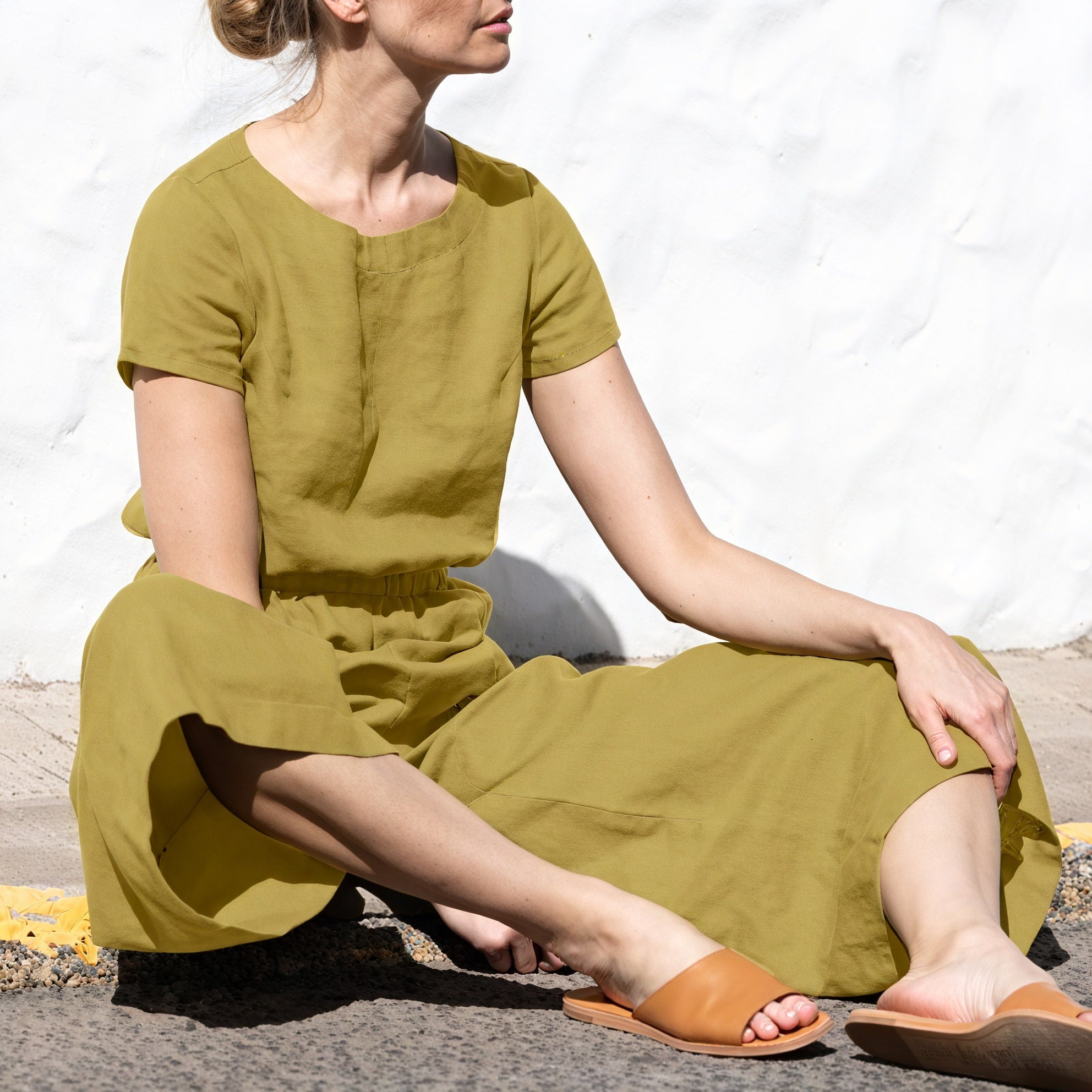 Weitbein Jumpsuit mit Tunnelzug